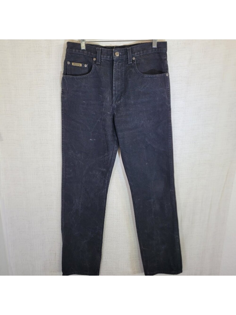 Resistol Rodeo Gear Slim Fit Jeans Mens 30x32 Black Cotton Denim Pants Western
